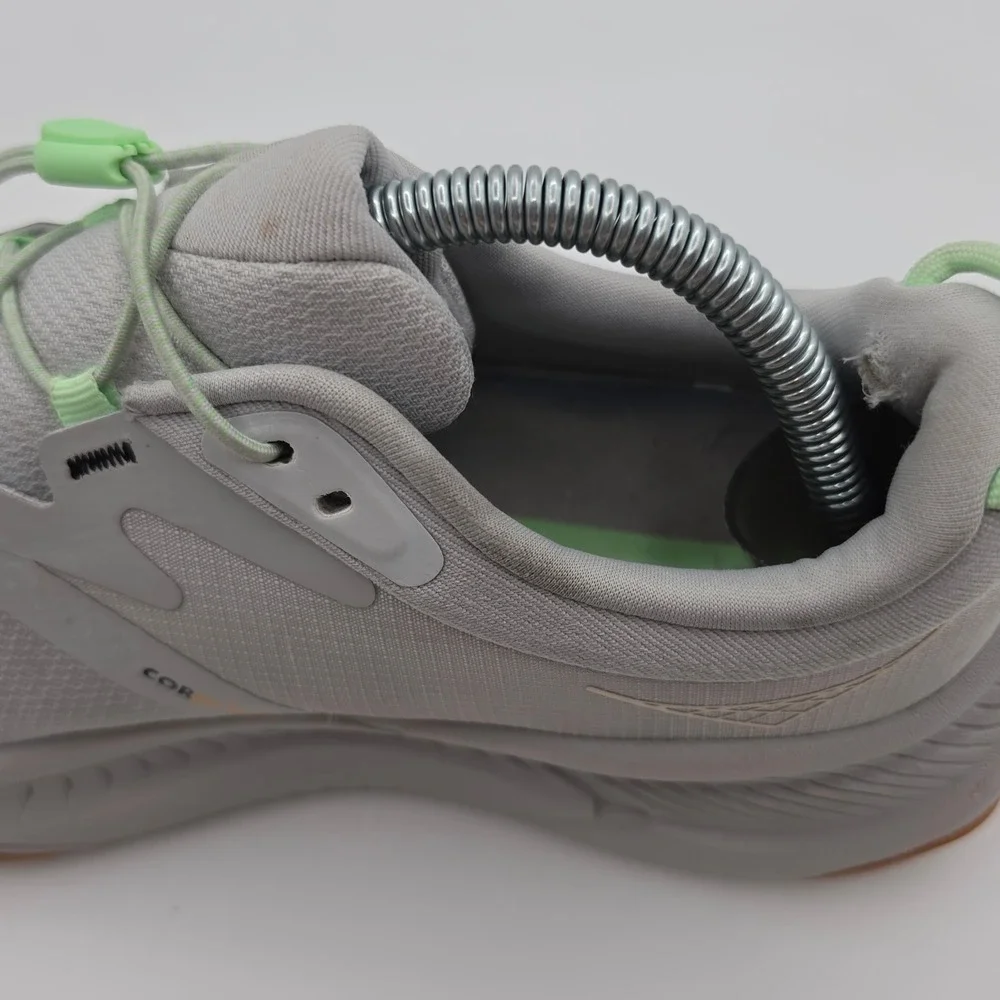 Hoka Transport Sneakers Womens 9 Gray Good Vibram Cordura Quick Lace Hiking
